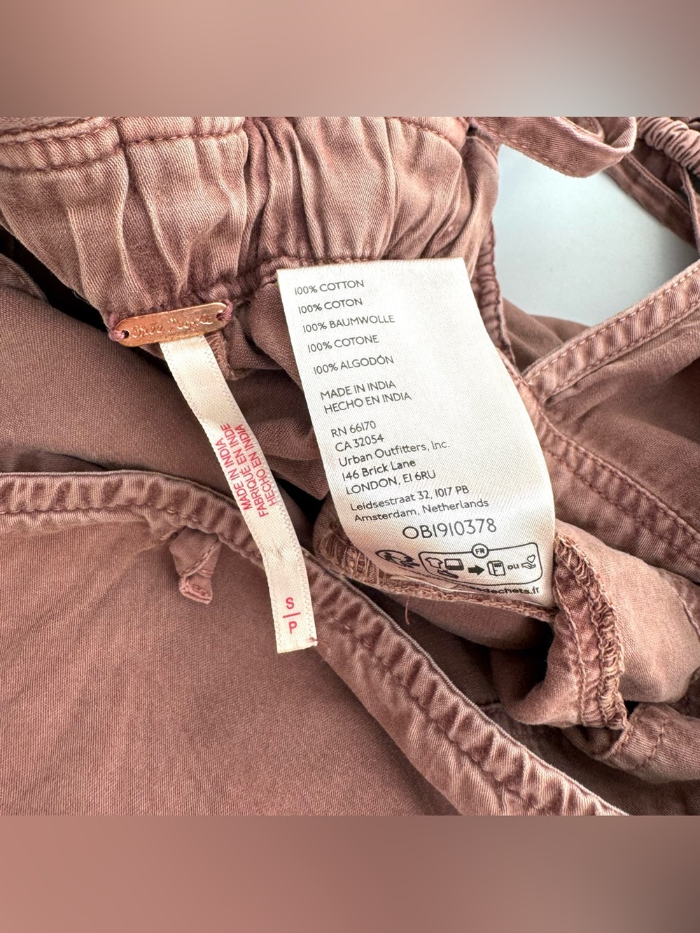 Free People Chance Of Sun One Piece Jumpsuit Strappy S Festival Boho Rust Brown - Picture 16 of 16